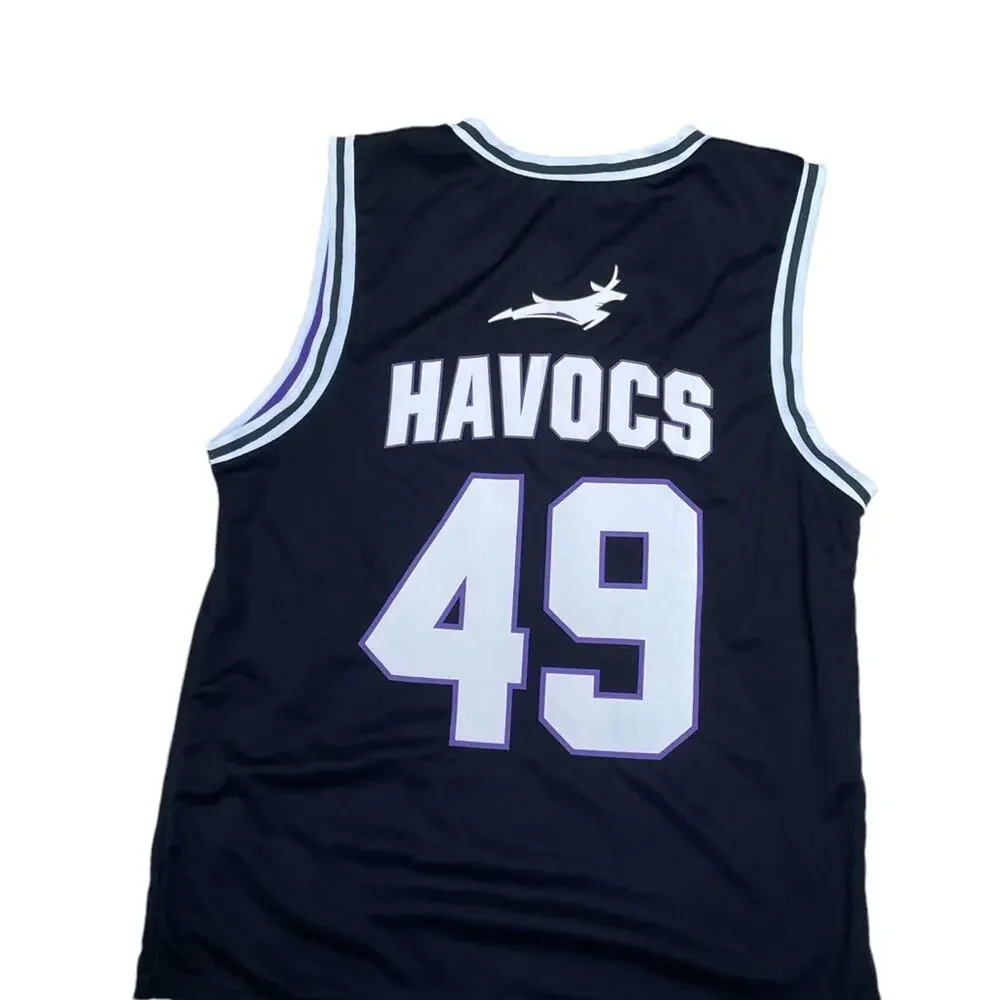GCU Basketball Team Jersey Men L Reversible Havoc #49 Sleeveless Black Purple
